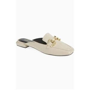 NEW KOKO + PALENKI women's sagee patent leather mule in beige patent